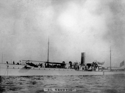 Het slagschip Vesubio, 1898 door Unbekannt