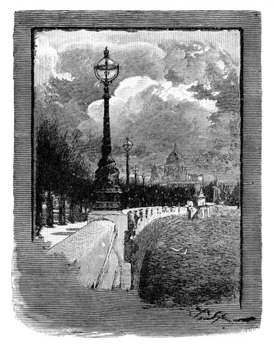 De Victoria Embankment, Londen door Unbekannt