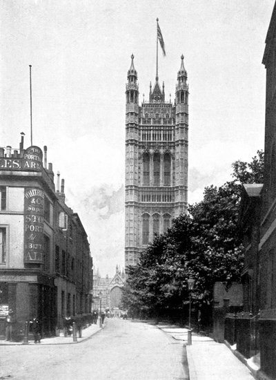 De Victoria Tower, Palace of Westminster, Londen, c1905 door Unbekannt