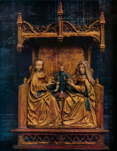 De Maagd en Sint Anna leren de jonge Verlosser lopen, ca. 1470 door Unbekannt