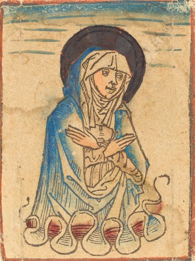 De Maagd in de wolken, ca. 1470-1480 door Unbekannt