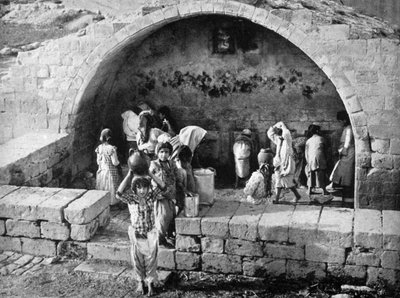 De bron van de Maagden in Nazareth, 1926 door Unbekannt