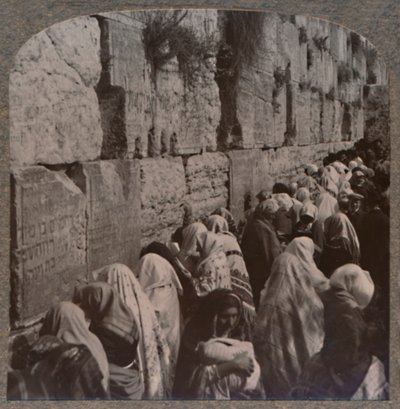 De Klaagmuur van de Joden, Jeruzalem, ca. 1900 door Unbekannt