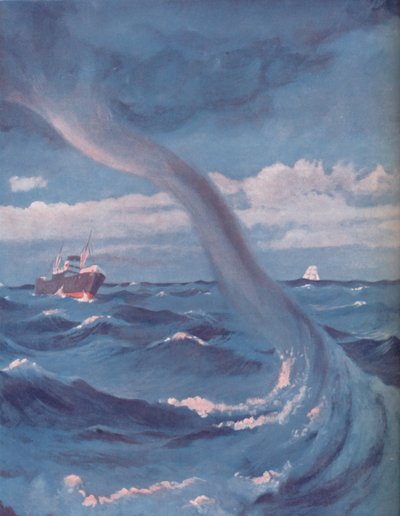 De waterhoos die wolk en zee verbindt, 1935 door Unbekannt