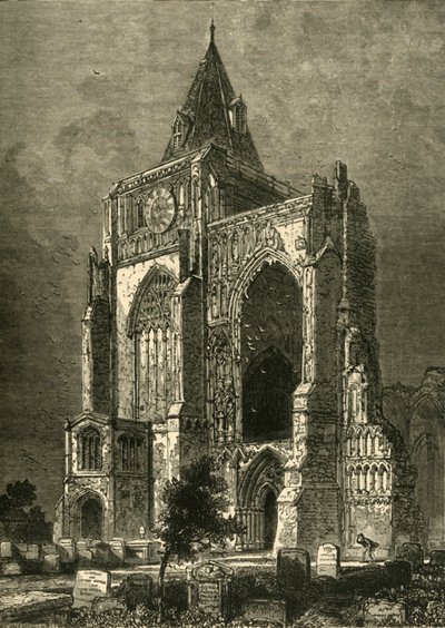 De westelijke gevel, Crowland Abbey, 1898 door Unbekannt
