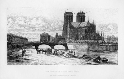 De apsis van de Notre Dame kathedraal, Parijs, Frankrijk, 19e eeuw door Unbekannt