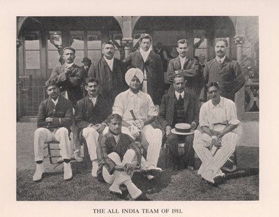 Het all-India cricketteam van 1911 1912 door Unbekannt