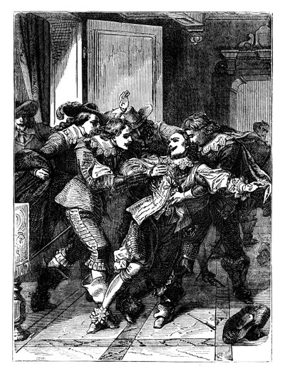De moord op de hertog van Buckingham, ca. 1902 door Unbekannt