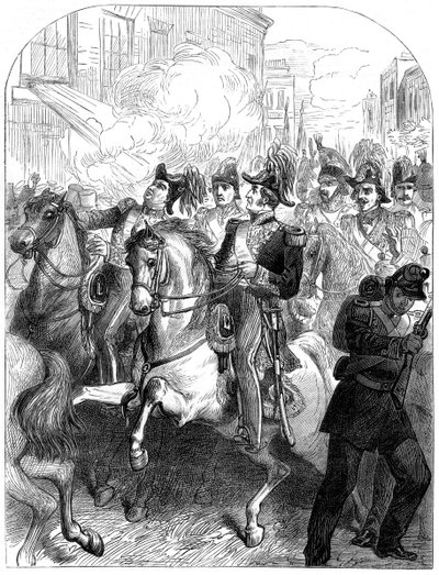 De poging tot moord op koning Louis Philippe van Frankrijk, Parijs, 1835 door Unbekannt