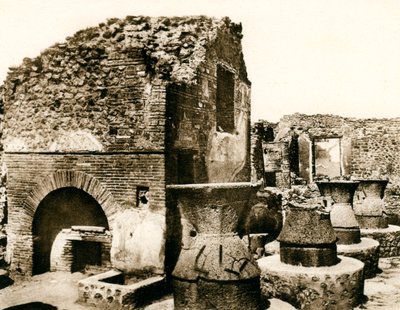 De bakkerij en molen, Pompeii, Italië, ca. 1900s door Unbekannt