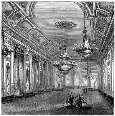 De balzaal in Willis Rooms, Londen, 1891 door Unbekannt