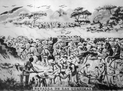 De slag bij Guasimas, 1874, jaren 1920 door Unbekannt