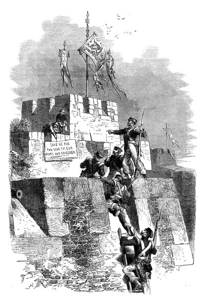 De verovering van Ting-Hae, China, 1841 door Unbekannt