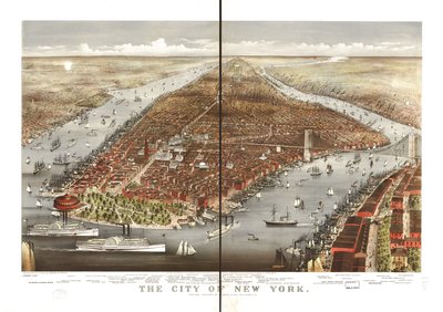 De stad New York door Unbekannt