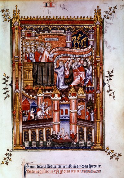 De bekering van Lisbius, 1317 door Unbekannt