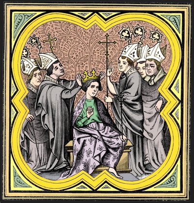 De kroning van Karel de Grote 712-814, 14e eeuw, 1849 door Unbekannt