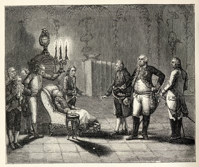 De dood van Frederik II op 17 augustus 1786 door Unbekannt