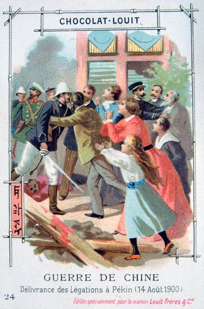 De bevrijding van het diplomatieke personeel in Peking, China, Bokseropstand, 14 augustus 1900 door Unbekannt