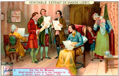 De stervende Mozart luisterend naar de uitvoering van zijn Requiem door Unbekannt
