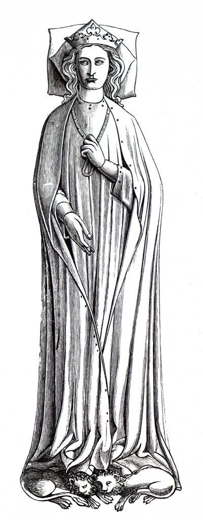 Het beeld van Eleonora van Castilië in Westminster Abbey door Unbekannt