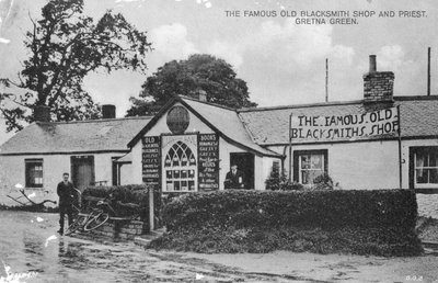 De beroemde oude smederij, Gretna Green, Dumfriesshire, Schotland, 20e eeuw door Unbekannt
