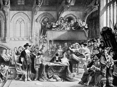 Het beroemde proces van Karel I in Westminster Hall door Unbekannt