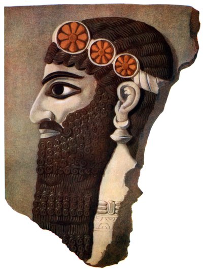 Het hoofd van een Assyrische priester of gevleugelde godheid, 1933-1934 door Unbekannt