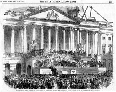 De inauguratie van James Buchanan als president, Washington, 1857 door Unbekannt