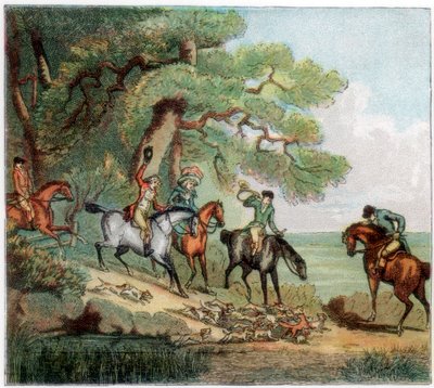 De Jacht, vossenjacht, 1787 door Unbekannt