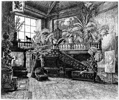 De grotere studio van Hans Makart, Wenen, Oostenrijk, c1880-1882 door Unbekannt