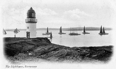 De vuurtoren bij Stornoway, Isle of Lewis, Schotland, 1902 door Unbekannt