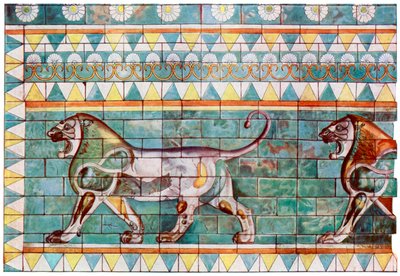 De leeuwenfries van het winterpaleis van koning Darius in Susa, Iran, 1933-1934 door Unbekannt