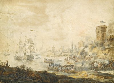 De zeeslag bij Chesma op 5 juli 1770, 18e eeuw door Unbekannt