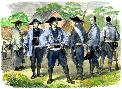 De nieuwe lichting Japanse infanterie, 19e eeuw door Unbekannt