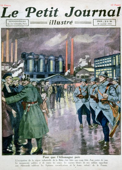 De bezetting van het Ruhrgebied door Franse en Belgische troepen, 1923 door Unbekannt