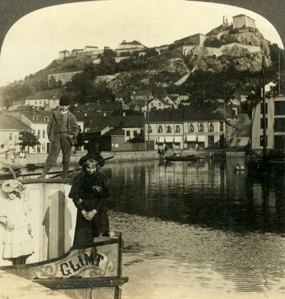 Het oude fort van Fredrikshald, Noorwegen, ca. 1905 door Unbekannt