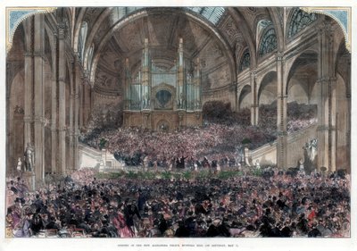De opening van het nieuwe Alexandra Palace, Muswell Hill, 1 mei 1875 door Unbekannt