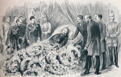 Het overlijden van de eerste Duitse keizer: het sterfbed van Willem I, 1888-1911 door Unbekannt