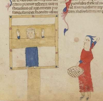 De schandpaal. Uit de Coutumes de Toulouse door Unbekannt