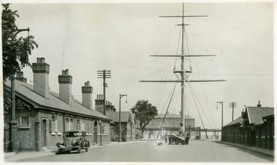 Het achterdek, Koninklijke Marine opleidingsinstituut, Shotley, Suffolk, 1936 door Unbekannt