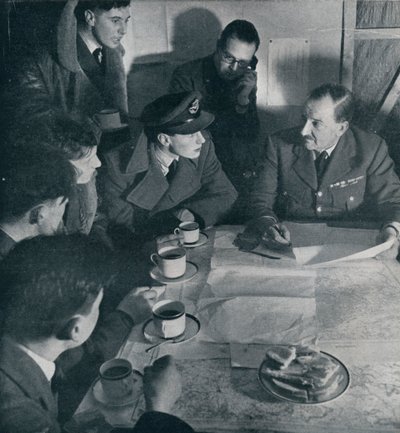 De aanval is voorbij, maar de taak van de bemanning is nog niet voltooid, 1941 door Unbekannt