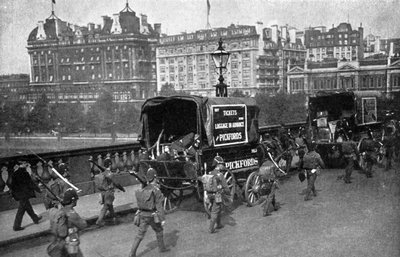 De spoorwegstaking van 1911, Londen, ca. 1920 door Unbekannt