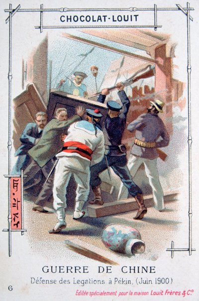 Het verzet van het diplomatieke personeel in Peking, China, Bokseropstand, juni 1900 door Unbekannt