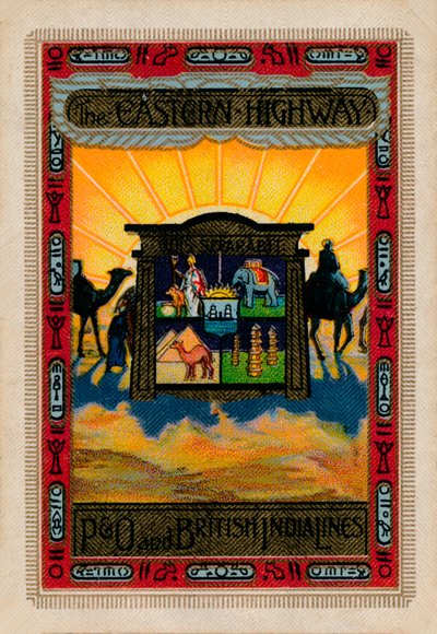 De achterkant van een speelkaart geproduceerd voor P&O en British India Lines, 1925 door Unbekannt