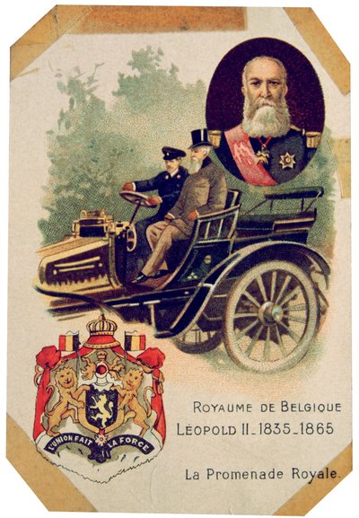 De koninklijke rit van Leopold II, koning der Belgen, ca. 1900s door Unbekannt