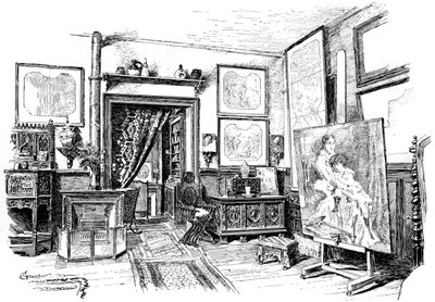 De kleinere studio van Paul-Jacques-Aime Baudry, c1880-1882 door Unbekannt