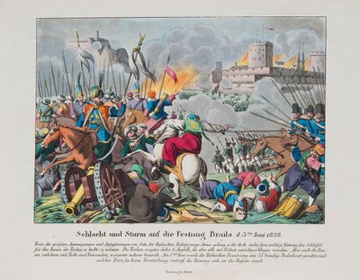 De bestorming van het Brailov-fort op 15 juni 1828, ca. 1830 door Unbekannt
