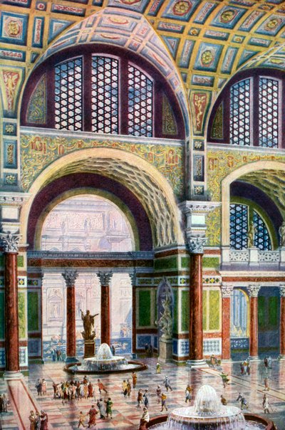 Het tepidarium van de Thermen van Caracalla, Rome, Italië, 1933-1934 door Unbekannt