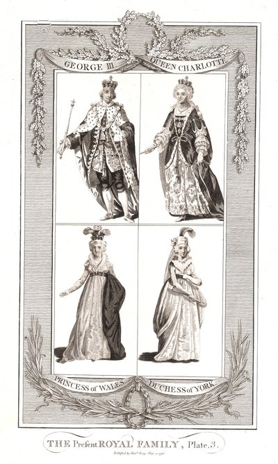 De toenmalige koninklijke familie, gepubliceerd 9 mei 1795 door Alexander Hogg door Unbekannt