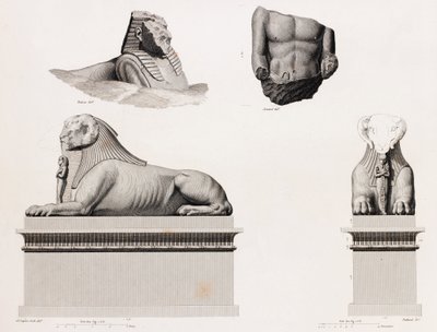 Thebe: Karnak (detail) door Unbekannt